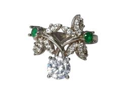 ZİRKON TAŞLI ABİYE GÜMÜŞ YÜZÜK