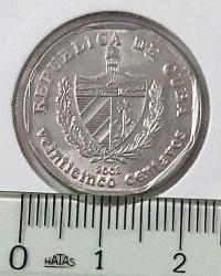 2003 KUBA 25 CENTAVOS ORİJİNAL MADENİ PARASI ÇİL 2K1Ü1B NADİRDİR