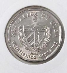 2003 KUBA 25 CENTAVOS ORİJİNAL MADENİ PARASI ÇİL 2K1Ü1B NADİRDİR