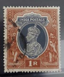 İngiliz sömürgesi Hindistan Kral V.I  George Dönemi damgalı