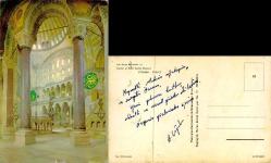 Ayasofya MÜze İçi  Kartpostal Şehir Kartpostalı Panorama Turizm  10 Altta hasarlar  (Yırtık yok)