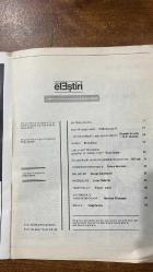 ÇAĞDAŞ ELEŞTİRİ, EDEBİYAT, SANAT, SORUNLAR VE KURAMLAR DERGİSİ - EYLÜL 1982  EMİN ÖZDEMİR - ÖNAY SÖZER - TARIK DURSUN K. - ENİS BATUR - CLEANTH BROOKS - R.P. WARREN - GÜL IŞIK - FATMA AKERSON - CENAP ŞAHABETTİN - FEYZA ZAİM - NORMAN FRIEDMAN - ULUĞ NUTKU - ERCAN ARIKLI - TANJU GÖKÇÖL - ADNAN BENK  SIGGER OF THE NARCISSUS - ÖLÜM SEFERİ - BİR DİLDEN BİR DİLE - WOYZECK - GÜZEL YAZIYA GİDEN YOL DOĞRU YAZIDAN GEÇER - YABAN’I ANLAYABİLECEĞİMİZ GÜN DAHA YENİ GELMEKTEDİR - KAZIN İKİ AYAĞI - FATİH’E KARANFİL KOKLATSA, NEF’Î’Yİ DAMDAN DÜŞÜRSE DE, DOĞRU ŞİİR GENE DOĞRUDUR - J. ALFRED PRUFROCK’IN AŞK ŞARKISI ÜSTÜNE - ERRATUM - YAKUP KADRİ’NİN ROMANI GERÇEKÇİ BİR ROMAN MIDIR? - BİR GERÇEKÇİLİK USTASININ GERÇEKÜSTÜ DENEMESİ - DURAĞANDAN SÜRECE GEÇİŞ - BELGELER - ANIŞMALAR - TANITMALAR - ROMANDA GÖRÜŞ AÇISI - 66 SAYFA