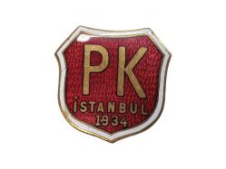PK İSTANBUL 1934 YAZILI MİNELİ ROZET