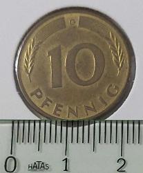 1993 ALMANYA 10 PFENNİG ORİJİNAL MADENİ PARASI ÇİL P1F2P1 NADİRDİR