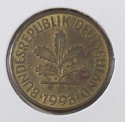 1993 ALMANYA 10 PFENNİG ORİJİNAL MADENİ PARASI ÇİL P1F2P1 NADİRDİR