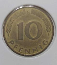1993 ALMANYA 10 PFENNİG ORİJİNAL MADENİ PARASI ÇİL P1F2P1 NADİRDİR