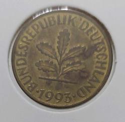 1993 ALMANYA 10 PFENNİG ORİJİNAL MADENİ PARASI ÇİL P1F2P1 NADİRDİR