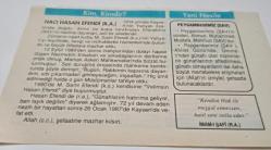26 Ocak 1997-Orijinal Takvim Yaprağı-Doğum Günü-Söz,Nişan,Nikâh,Düğün ve Önemli Günler Hediyesi-Hicret Takvimi-Ayet(Hadis-Buhari-Müslim)-Kazım Karabekir'in Vefatı(1948)-Hacı Hasan Efendi(R.A.)-Peygamberimiz(SAV)