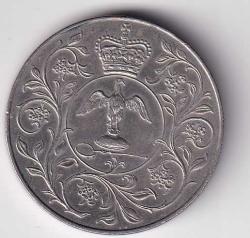 Koleksiyon ürünü Ingiltere, 25 Pence (1977) ''Saltanatın Gümüş Jübilesi'' ÇİL Eski Yabancı Hatıra Madeni Para