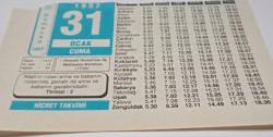 31 Ocak 1997-Orijinal Takvim Yaprağı-Doğum Günü-Söz,Nişan,Nikâh,Düğün ve Önemli Günler Hediyesi-Hicret Takvimi-Ayet(Hadis)-(Tirmizi:3)-Osmanlı Devleti'nde İlk Matbaanın Kuruluşu(1729)-Fıtır Sadakası-M.Akif