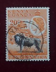 İngiliz sömürgesi Kenya -Uganda-Tanganika-damgalı