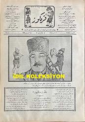 Osmanlıca Karagöz Mizah Dergisi-Gazetesi, Orijinal Dönem Basım, (Ottoman Magazine-Newspaper-Journal Illustré Cara-Gueuz) - 25 Ağustos 1923 - Sayı: 1611 - Hicri: 12 Muharrem 1342 - Rumi: 25 Ağustos 1339 - Karikatür: 