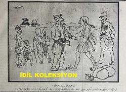 Osmanlıca Karagöz Mizah Dergisi-Gazetesi, Orijinal Dönem Basım, (Ottoman Magazine-Newspaper-Journal Illustré Cara-Gueuz) - 19 Eylül 1923 - Sayı: 1618 - Hicri: 7 Safer 1342 - Rumi: 19 Eylül 1339 - Karikatürist Mehmet Baha'nın Çalışması: Avrupa'nın Bugünkü Vaziyeti 