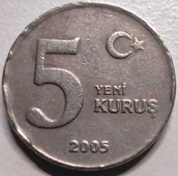 Türkiye 2005 5 Yeni Kuruş - YTL Dönemi - Koleksiyonluk Madeni Para