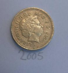 2005 İNGİLTERE   1  POUND Kraliçe Elizabeth  Menai Asma Köprüsü Haliyle