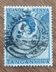 İngiliz sömürgesi Kenya -Uganda-Tanganika-damgalı