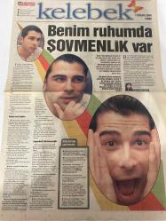 HÜRRİYET KELEBEK GAZETESİ DOĞUM GÜNÜ HEDİYESİ (TURKISH NEWSPAPPER) - 7 NİSAN  2000 - SADECE 4 SAYFADIR -Atilla Taş-Pınar Yılmazer-Yasemin Boran-Gül Nihal Eken-Levent Kırca-Oya Başar-Ayşe Mine-Mehmet Ali Erbil-Rauf Denktaş-Çağla Şikel-Burak Özçivit-Drew Barrymore-Benim ruhumda Şovenlik var-Alışverişe hücum hali-Koç partisi ertelendi-Diyet lezzetler yarıştı-İşte muhteşem tarifler-Okuldan kovuldu-Çağla’nın zehirli çiçeği-Patroniçenin emri-Cansız mankenin işi-Ö’de büyük show-Yeni albüm ve imaj-Kıbrıs’tan yayın-İnanç ve medeniyet