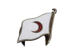 OSMANLI GÜMÜŞ HİLALİ AHMER ROZETİ