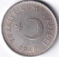 1948 GÜMÜŞ 1 LİRA ÇİL ALTI