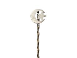 OSMANLI DÖNEMİ AY YILDIZLI GÜMÜŞ BAYRAK ROZET