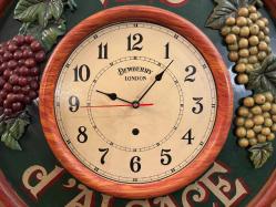 56 cm çapında country corner masif ahşaptan avrupa duvar saati