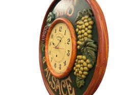 56 cm çapında country corner masif ahşaptan avrupa duvar saati