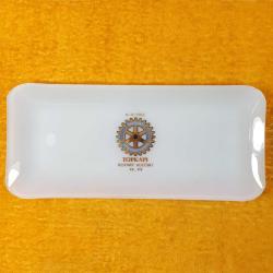 VINTAGE 8.11.1983 TOPKAPI ROTARY KULÜBÜ IX. YIL  HATIRA CAM TEPSİ