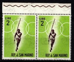 SANMARİNO   21.Eylül.1963 Olimpiyat Oyunları - Tokyo 1964, Japonya mnh 2 ' li Pul