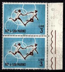 SANMARİNO   21.Eylül.1963 Olimpiyat Oyunları - Tokyo 1964, Japonya mnh 2 ' li Pul