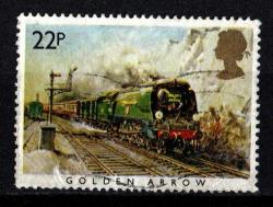 Büyük Britanya 22 Ocak 1985  Büyük Batı Demiryolu'nun 150. Yıldönümü Damgalı 22P Çok Renkli Altın Ok