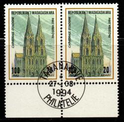 MADAGASKAR     27. Agustos.1994 Ünlü Dünya Katedrallerinden   Cathedrale Cologne	100 FMG / 20 Ariary	Almanya'daki ünlü Köln Katedrali.