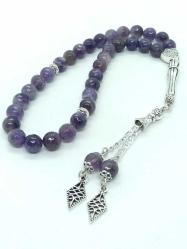 Ametist Doğal Taşlı Tespih, 8 Mm, Faset Kesim, 33 'Lük