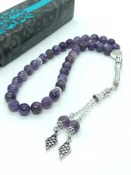 Ametist Doğal Taşlı Tespih, 8 Mm, Faset Kesim, 33 'Lük