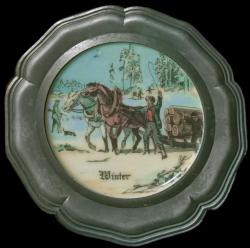 LOT.14 » Almanya Zin Damgalı Antika Dekor Duvar Tabağı