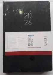 Ajanda 2026 Yılı 17X24  Cm  Gıpta ECK-106 Seri Cumartesi ve Pazar Günleri Ayrı Sayfalarda  SİYAH