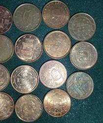 15 ADET FARKLI ÜLKELERİN 1 EURO CENTLERİ