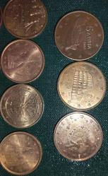 19  ADET FARKLI ÜLKELERİN 3 ADET 5 CENT - 13 ADET 2 EURO CENT - 3 ADET 1 CENTLERİ