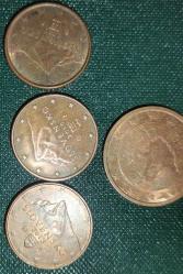 19  ADET FARKLI ÜLKELERİN 3 ADET 5 CENT - 13 ADET 2 EURO CENT - 3 ADET 1 CENTLERİ
