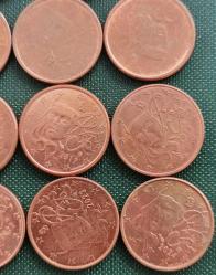 FRANSA  1999 - 2023 ARASI  23 ADET  1 EUROCENT  SADECE 2001 - 2002 - 2019  EKSİK