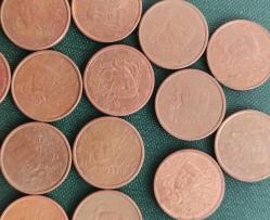 FRANSA  1999 - 2000 - 04 - 05 - 06 - 08- 09 - 10 - 11 - 12 - 13 - 14 - 15 - 16 - 17 - 18-  20 -  21 - 22 - 23  1  EURO CENTLERİ  20   ADET