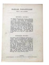 Barsak Parazitleri - Roche / Karton Broşür