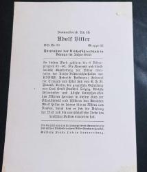 Adolf Hitler 1935  fotoğraf propaganda kartı No:33