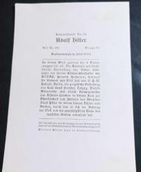 Adolf Hitler 1935  fotoğraf propaganda kartı No:156