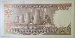 7. Emisyon 4. Tertip 5000 Türk Lirası H16 191855 Çil Kondisyonda Koleksiyonluk Eski Para