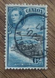 İngiliz sömürgesi Seylan 1938 - damgalı