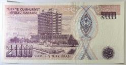7. Emisyon 2. Tertip 20 Bin Türk Lirası G01 007900 Çil Kondisyonda Koleksiyonluk Eski Para