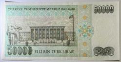 7. Emisyon 2. Tertip 50 Bin Türk Lirası M24 145002 Çil Kondisyonda Koleksiyonluk Eski Para