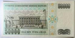 7. Emisyon 2. Tertip 50 Bin Türk Lirası K48 217224 Çil Kondisyonda Koleksiyonluk Eski Para