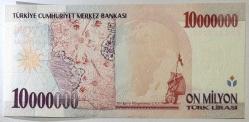 7. Emisyon 1. Tertip 10 Milyon Türk Lirası G86 135766 Çil Kondisyonda Koleksiyonluk Eski Para