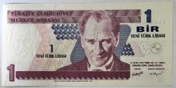 8. Emisyon 1 Yeni Türk Lirası A15 660819 Çil Kondisyonda Koleksiyonluk Eski Para